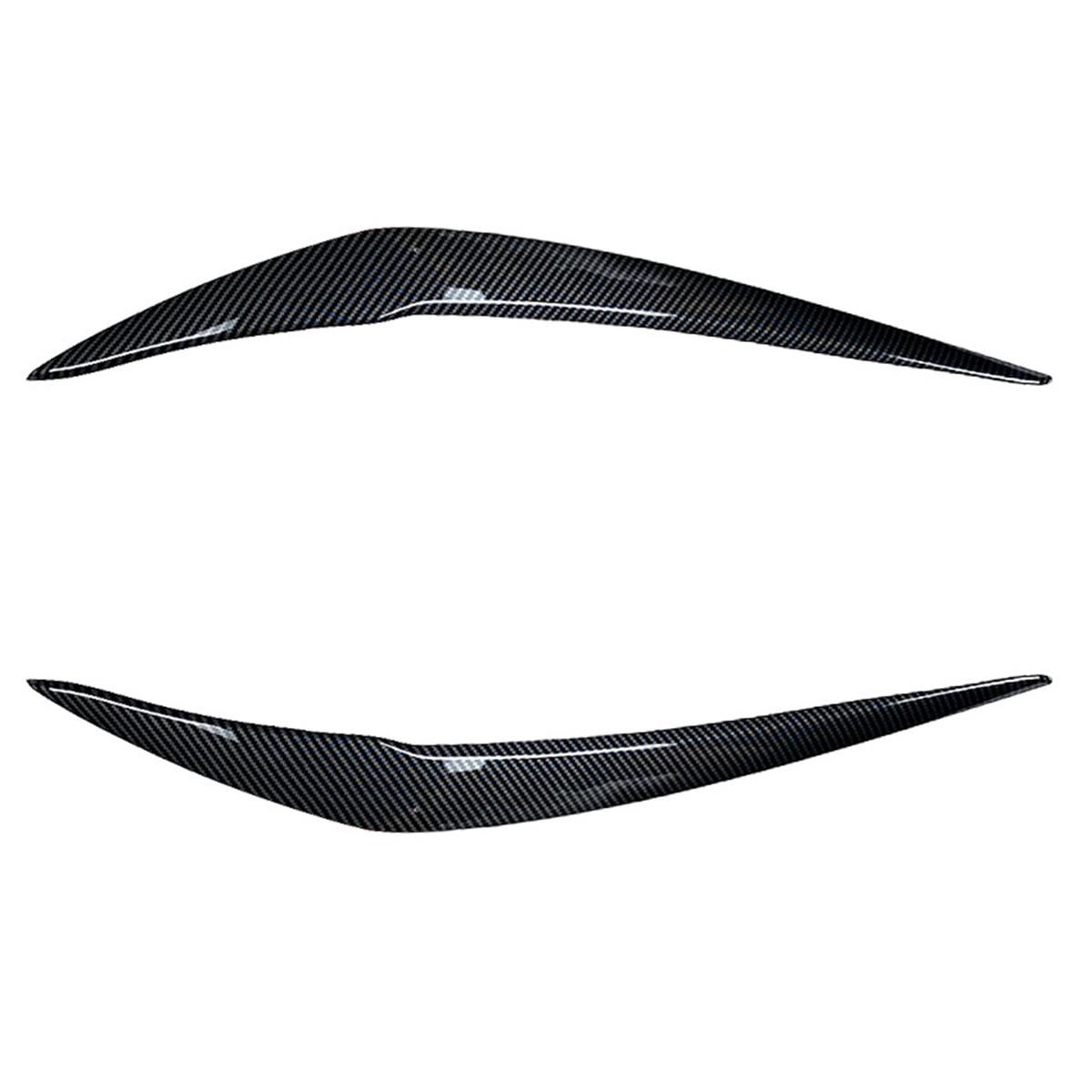 Carbon Fiber Front Headlight Lamp Cover Strip Eyebrow Sticke
