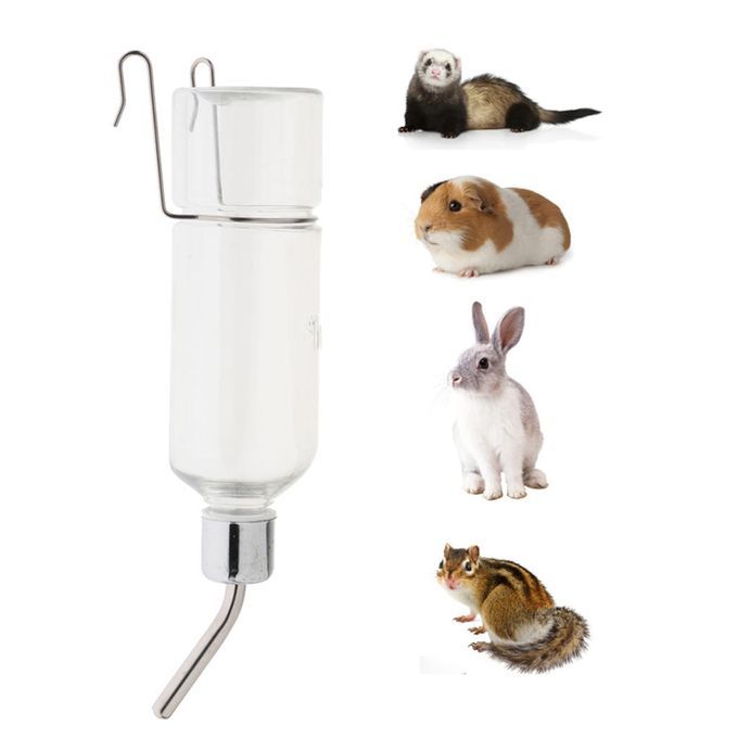 Bird Parrot Cage Water Drinker With Clips Waterer For Finch Canary L