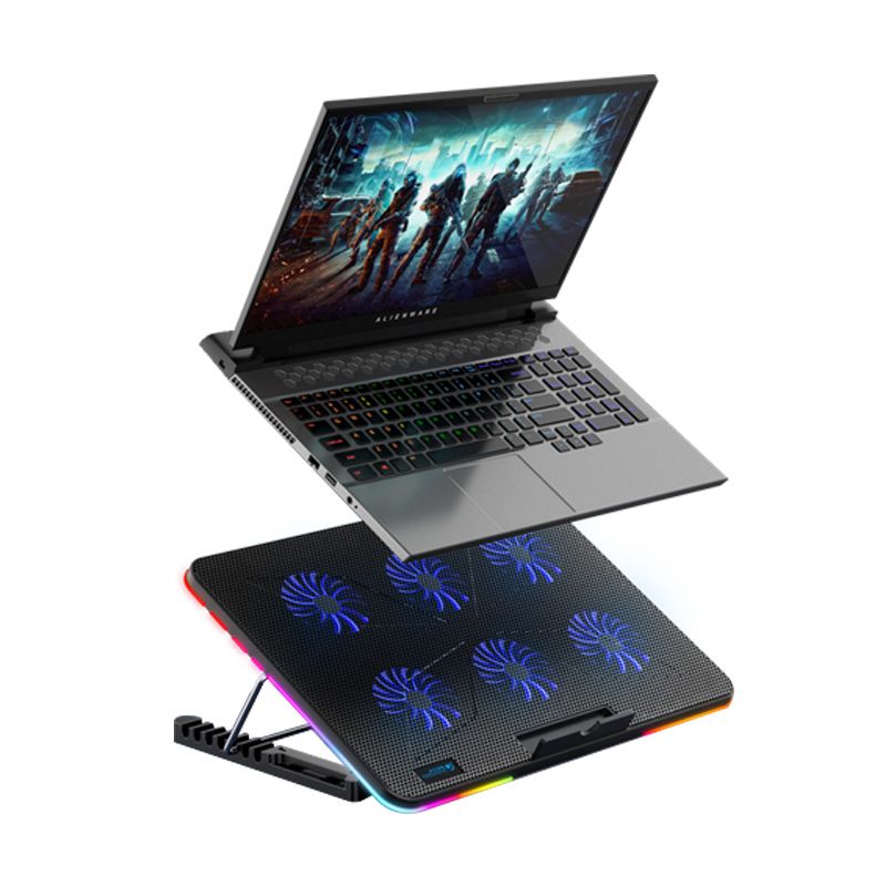 F5 Laptop Cooling Pad RGB Gaming Laptop Cooler Cooling Stand
