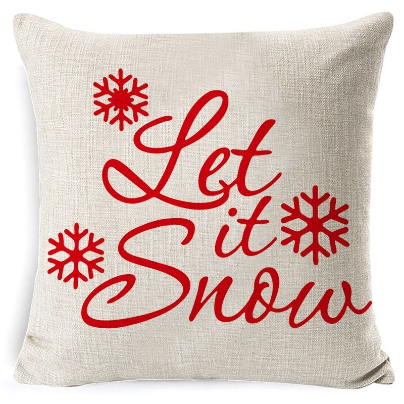3 PCS Christmas Linen Red Hug Pillowcase Without Pillow Core, Specification: 45 X 45cm(SDBZ-00301)