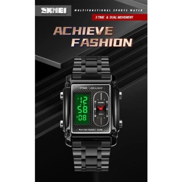 Black Fashionable Bracelet Quality Skmei Men's  Wristwatch