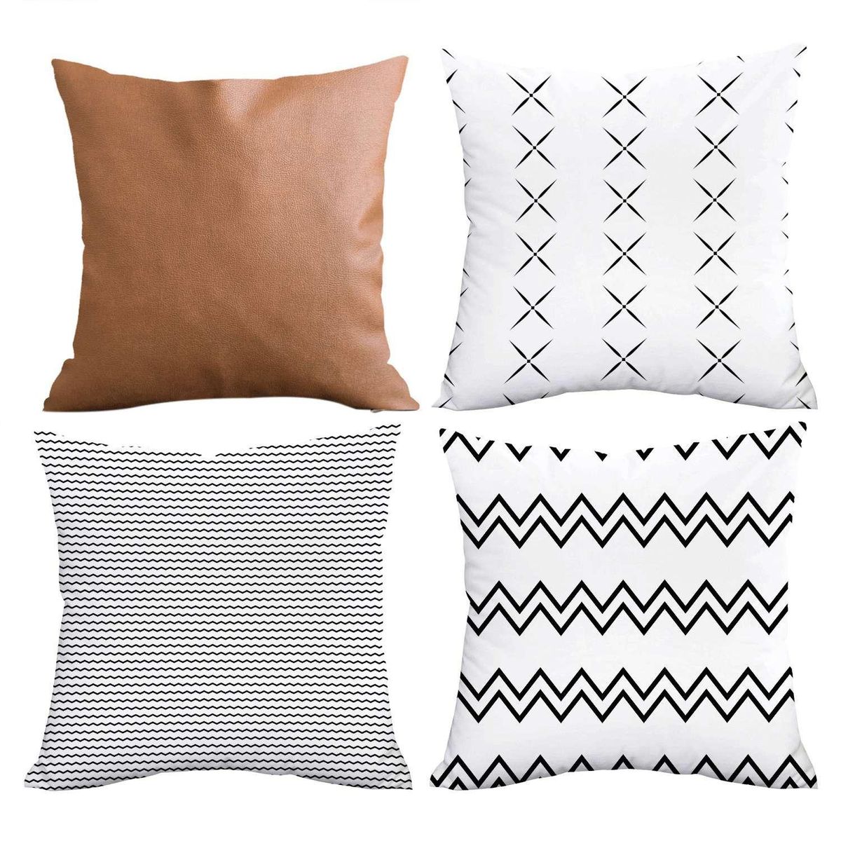 Throw Pillow Covers Only Set Of 4  (18 Inch X 18