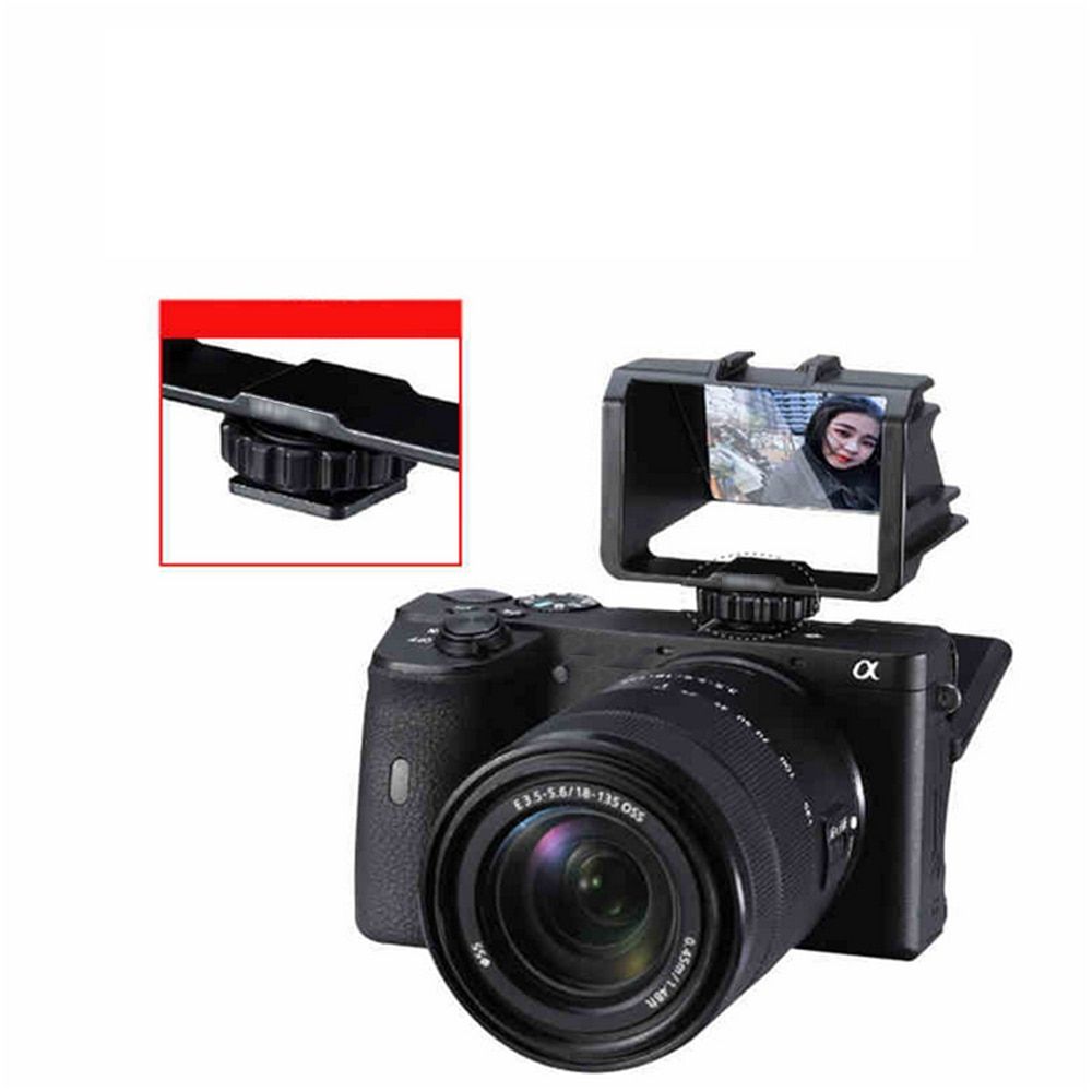 Vlog Selfie Portable Camera Flip Screen Bracket Video Shooting Reverse Mirror Mount For Sony A6500/6300/A73