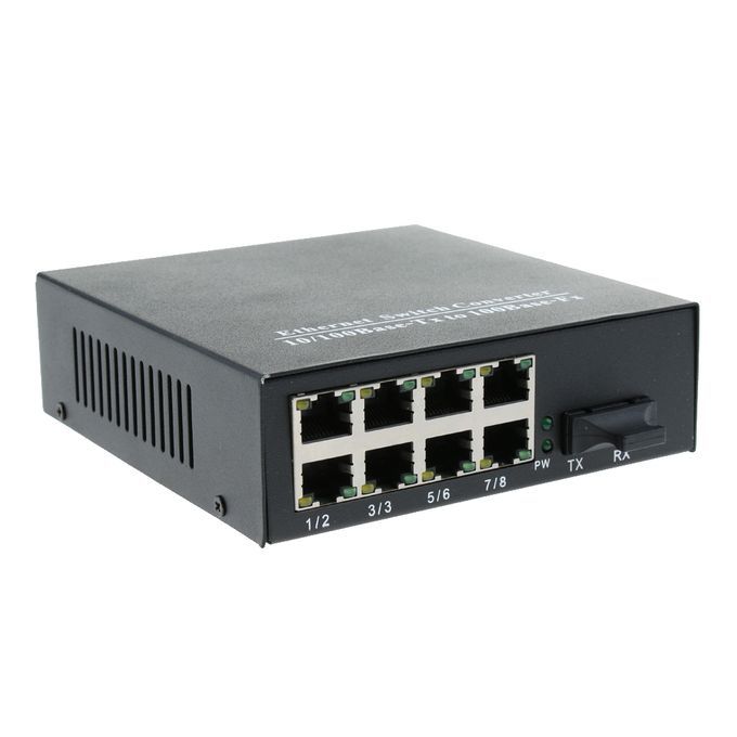10/100Mbps Fiber Optic Ethernet Media Converter Adapter Gigabit Single