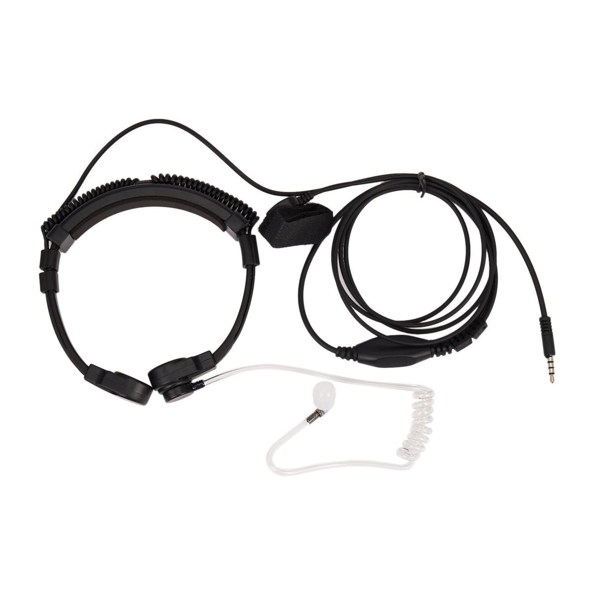 35mm Adjustable Throat Mic Earphone Microphone Covert Acoustic Tube Earpiece Headset With Finger PTT for Android Mobile Phone