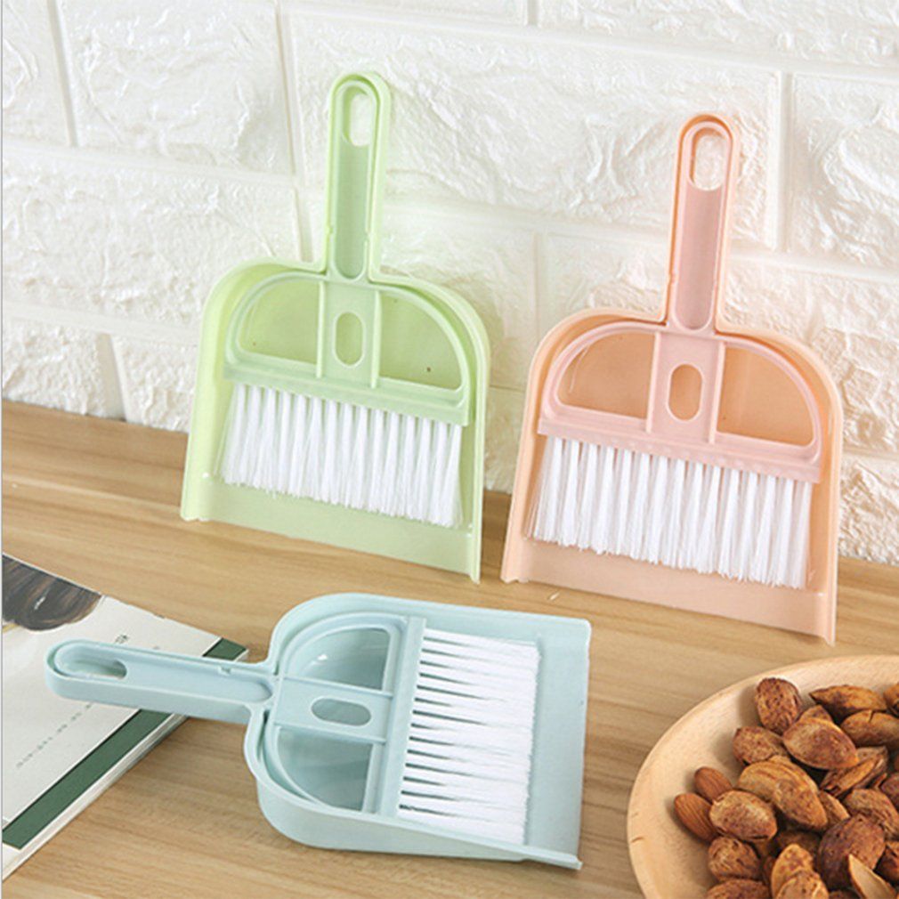 Mini Desktop Sweep Cleaning Brush Small Broom Dustpan Cute Little Broom Suit