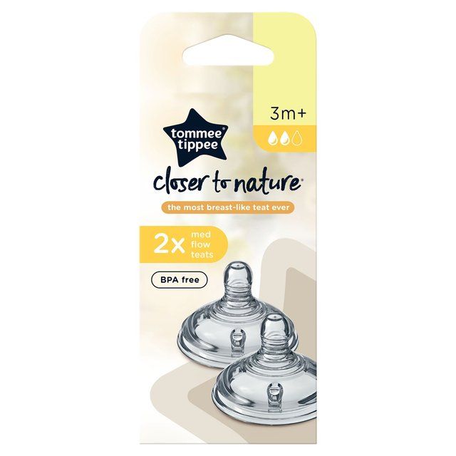 Closer To Nature Medium Flow Teats 2x - 3m+