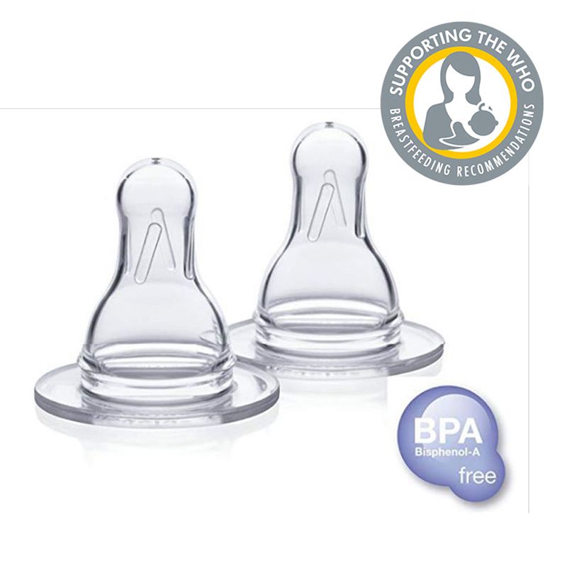 Medium Flow Silicone Teats 2Pk
