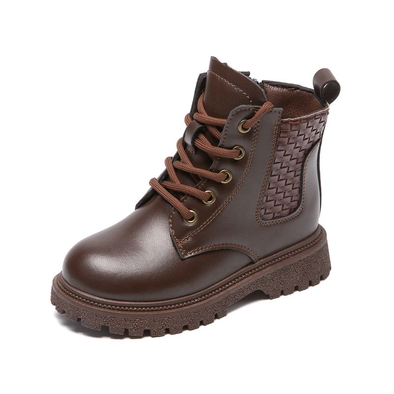 Children's Non-slip Martin Boots Casual Outdoor Performance Shoes-Brown