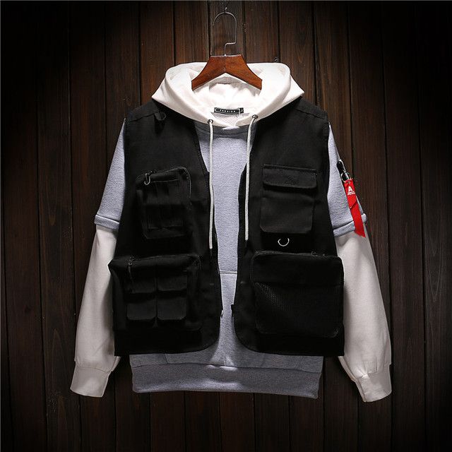 Spring Autumn Man Vests Military Tactical Multi Pocket Vest Jacket