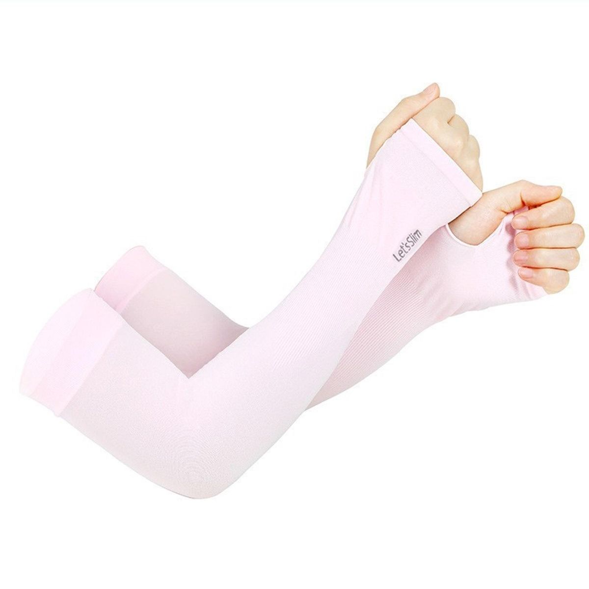 Coolshield Arm Sleeves Ice Silk Sun Protection for Outdoor Activities Pink