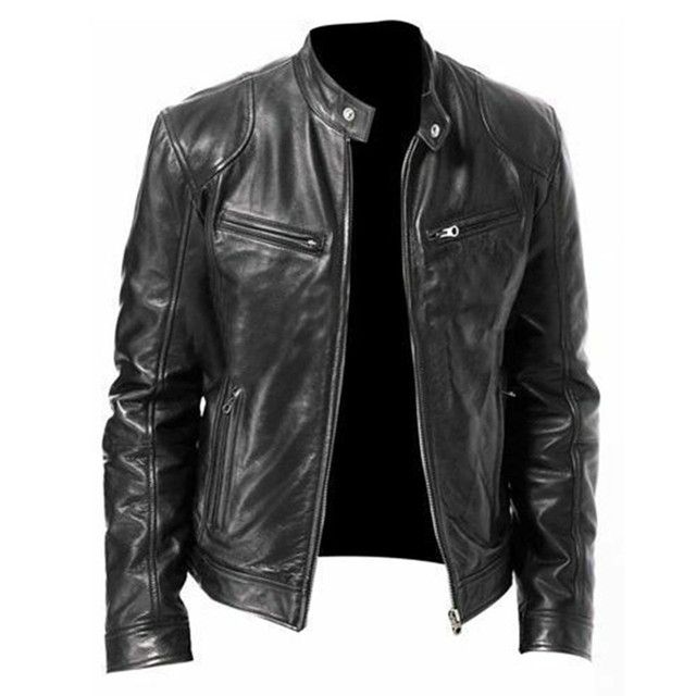 Leather Jacket Autumn Winter Temperament Locomotive