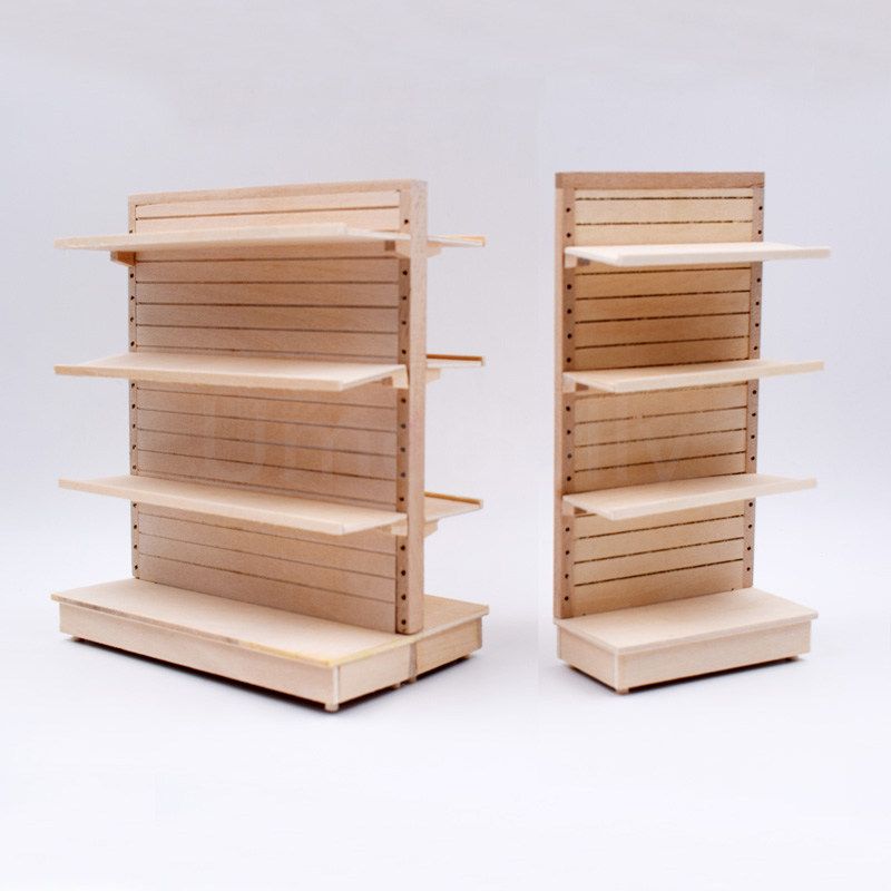 Wooden 1:12 Scale Dollhouse Miniature Supermarket Shelves