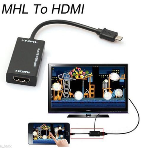 100%Genuine Original MHL To HDMI HD Converter MHL/Micro-USB To HDMI 1080p High Speed Adapter For Smartphones And Tablets Micro USB To HDMI, Fast Digital Conversion To HDMI(black, Cable Length 17-20cm)
