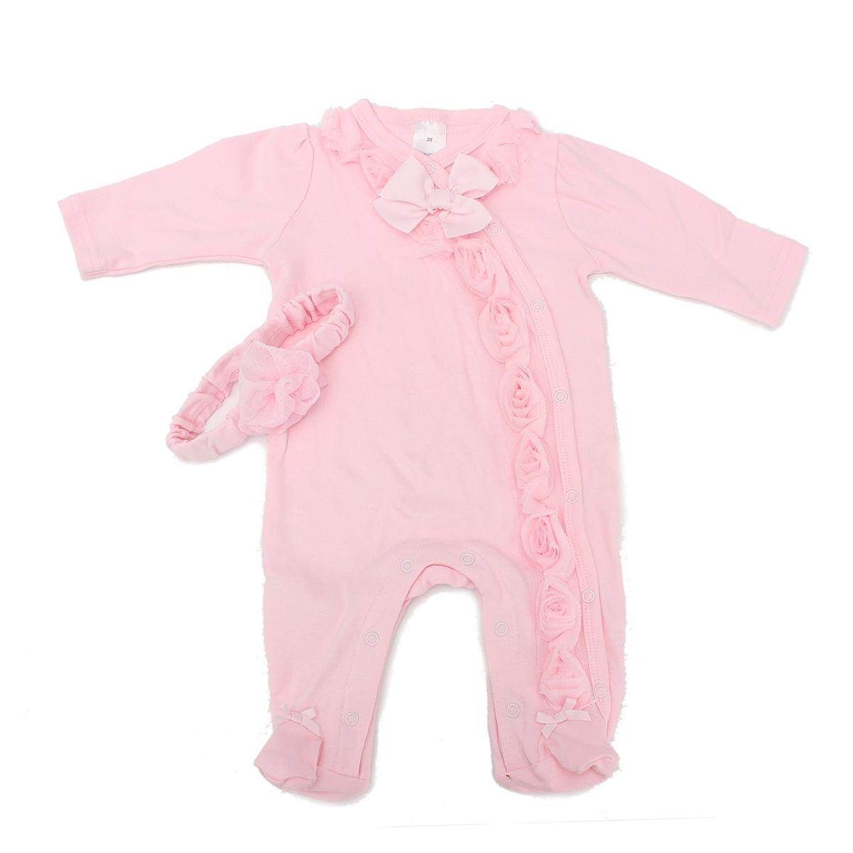 Pink Girl Doll Clothes Headdress Coat Set For 22'' Handmade Lifelike Reborn Baby