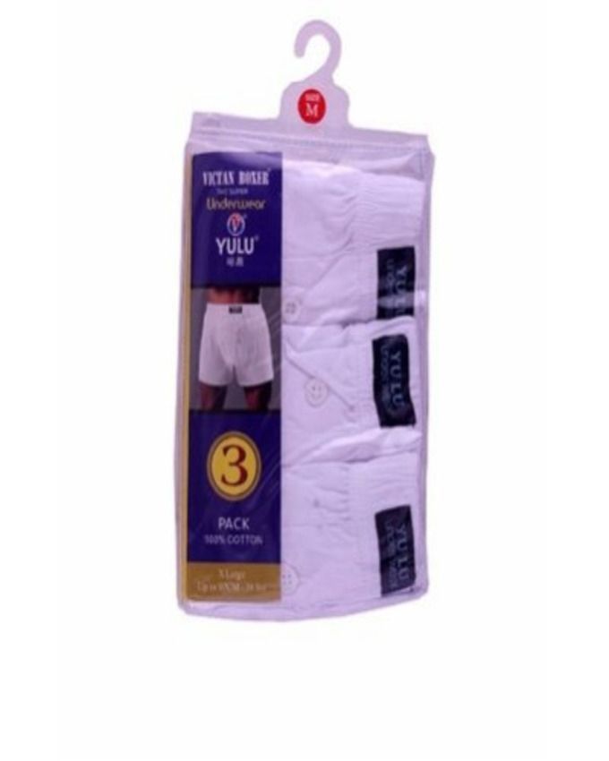 Men's Underwear Boxer - Pack Of 3 - White