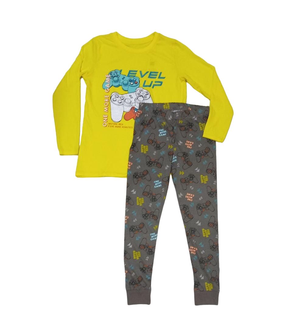 Level Up Pyjamas Long Sleeve Top & Full Length Pants