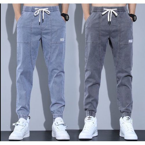 2-in-1 Thick Joggers Pant (Navy Blue & Grey)