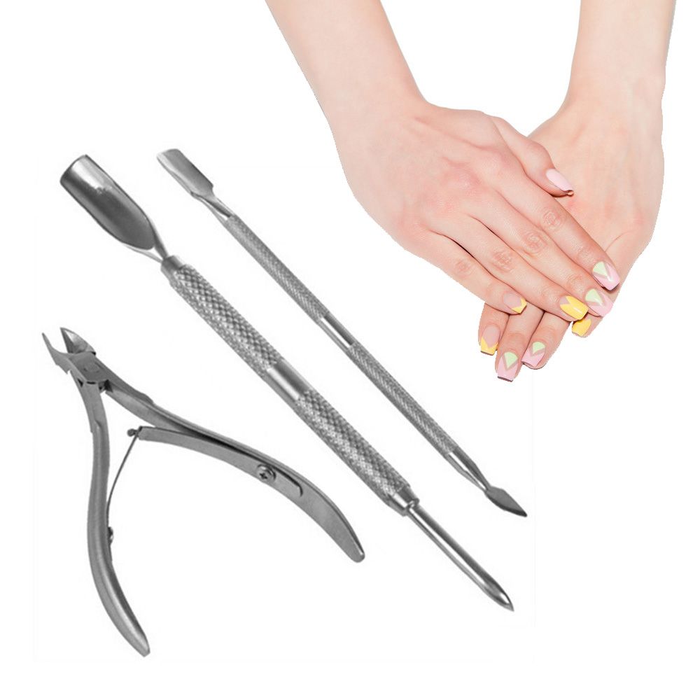 Cuticle Pusher Cutter Stainless Steel Cuticle Remover