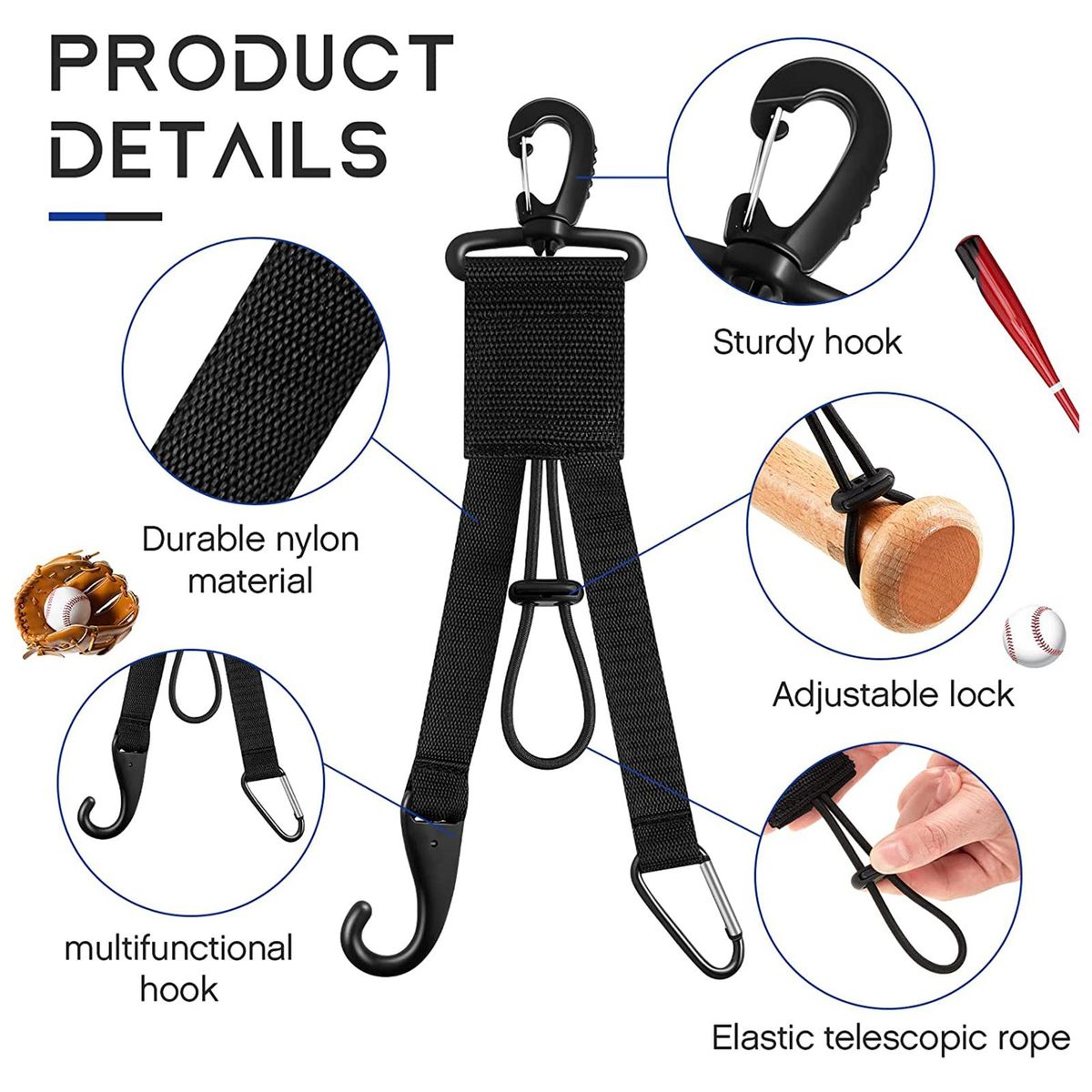 2Pcs Baseball Dugout Organizer Dugout Gear Hanger For