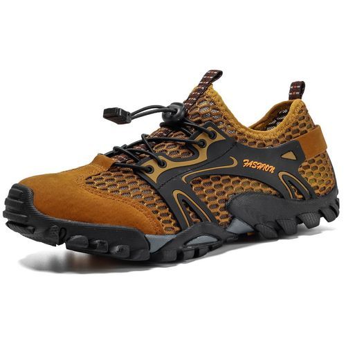 Big Size Mens Water Shoes Outdoor Climbing Shoes-Brown