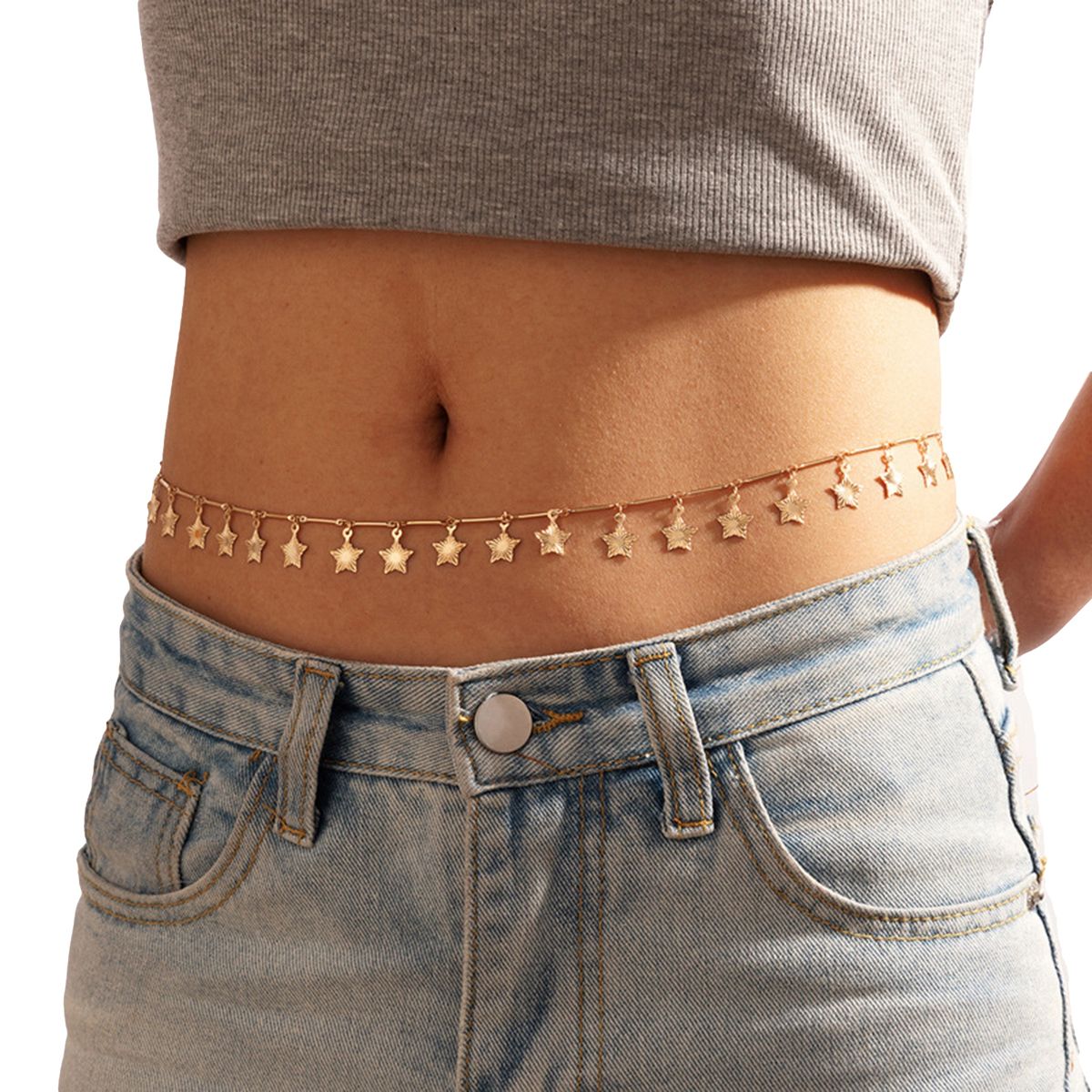 Waist Jewelry Double-layer Portable Waist Strap Chain C