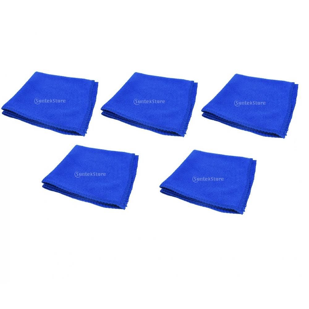 5x Blue Towel For Cleaning