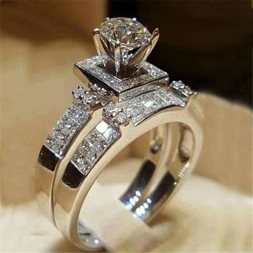 Elegant Proposal Engagement Ring And Wedding Band For Women