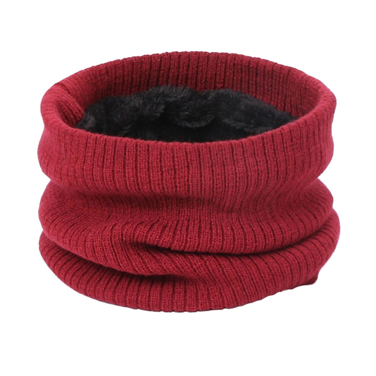 Scarf Casual Neck Wrap Muffler For Winter  Ladies One Size Wine Red
