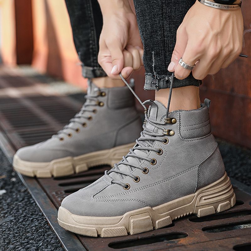 Winter Autumn Men Ary Boots Quality Special Force Tactical Desert Combat Ankle Boats Army Work Shoes Outdoor Sneakers-gray