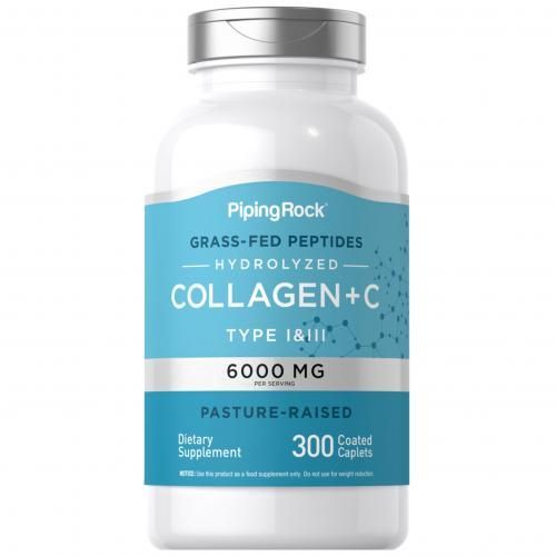 Collagen + C Type I & III, 1000mg, 300 Coated Caplets