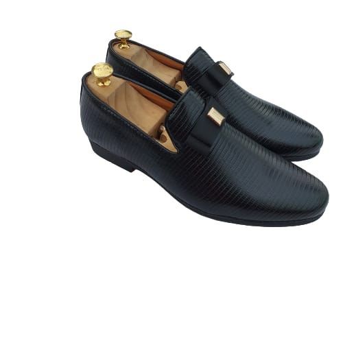 Men Formal Shoes Casual Dress Shoes With BOW  -Black