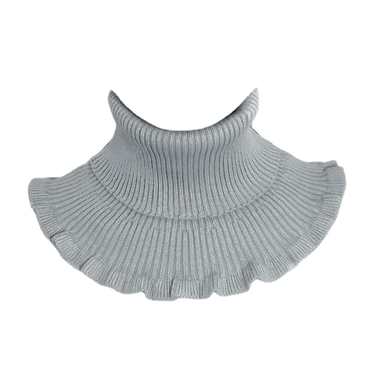 Women Winter Turtleneck Collar Solid Color Breathable-Grey