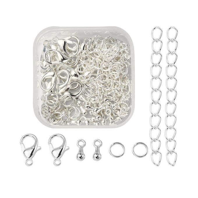 80x Jewelry Making DIY Accessories Bracelet Clip Closure Light Silver