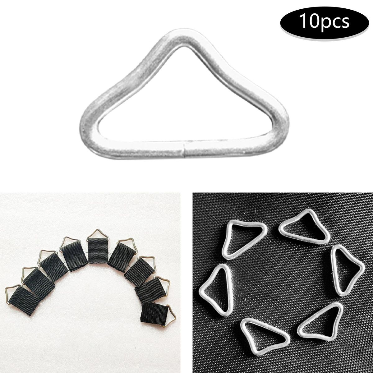 10 Pieces Triangle Buckle Accessories Spring 10PCS  ONLY