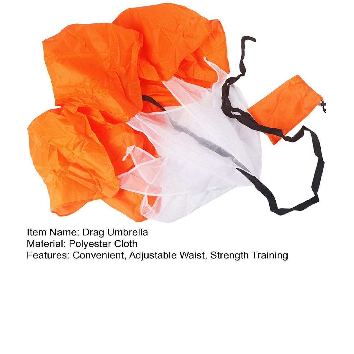 Drag Umbrella Soccer Speed Strength Parachute Dark Orange