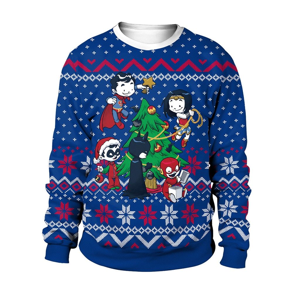 Couples Christmas Sweater Delightful Letter Print Funny-SB102-083