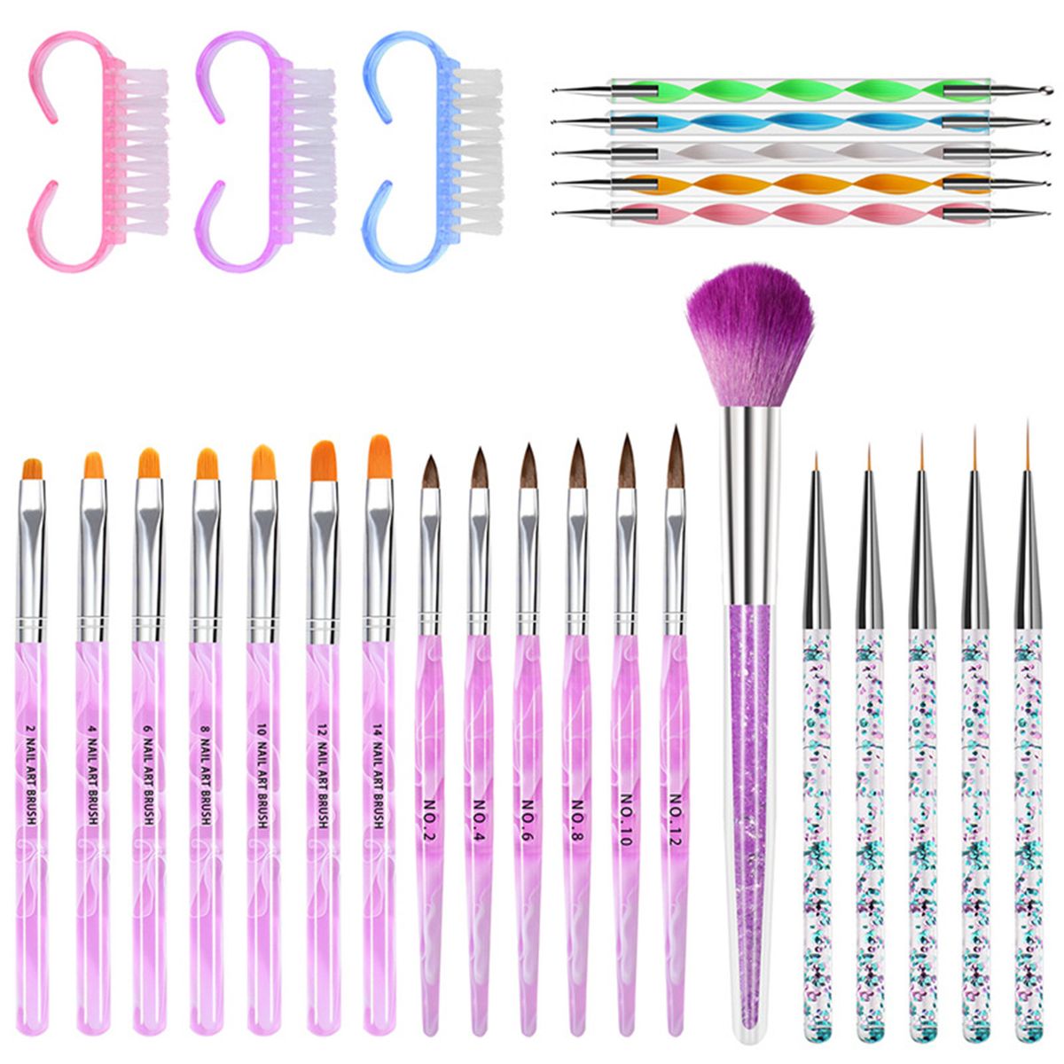 Nail Art Pen Brushes Set Mixed Nail Tools Acrylic Nail Brush