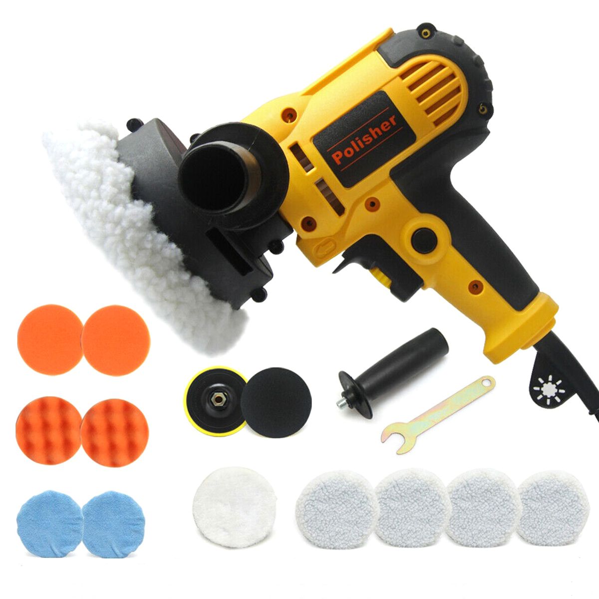 14Pcs Rotary Car Polisher 600W Buffer Sander Polishing