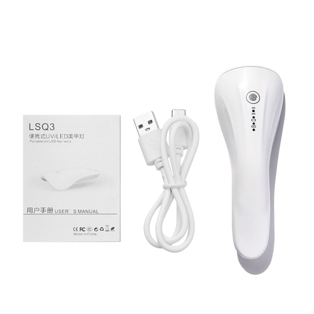 Handheld Nail Lamp Mini UV LED Nail Dryer 2 Timer Setting Quick-drying Rechargeable Manicure Lamp Nail Art Tool