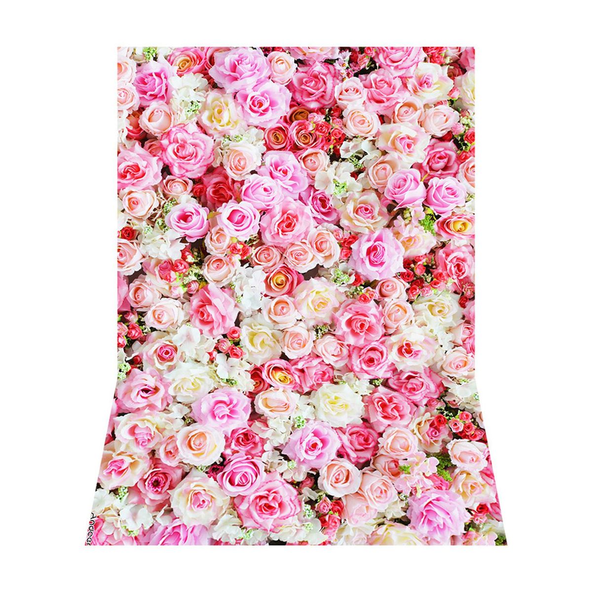 Andoer 1.5 * 2.1m/5 * 7ft Flower Photography Background Red Rose Wedding Backdrop Photo Studio Pros