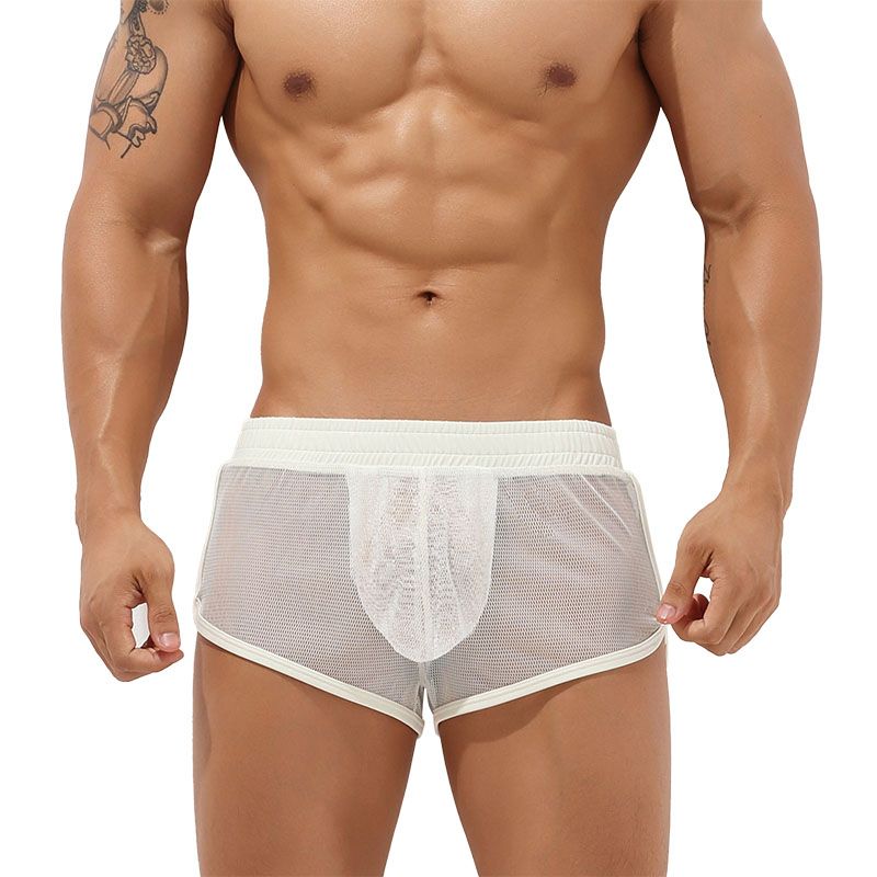 Men's See-Through Mesh Underwear Y Briefs Men Bathing-