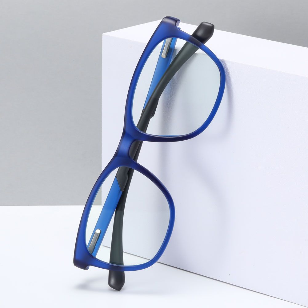 Mens Blue Light Blocking Glasses Square TR90 Eyewear Frames