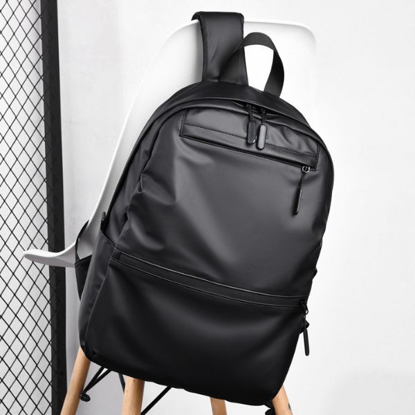 Nordane Leather Laptop Backpack Work Back Pack Bag (Black)