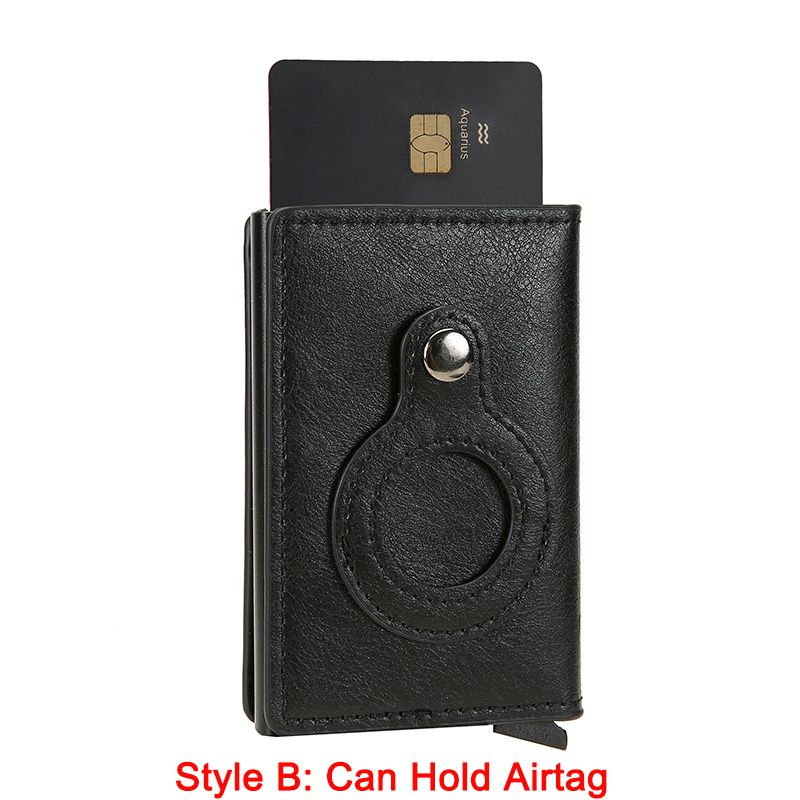 Carbon Fiber Card Holder Airtag Men Bank Credit Cardholder Minimalist Wallet Metal Air Tag Male Vallet For Airtag Tarjetero