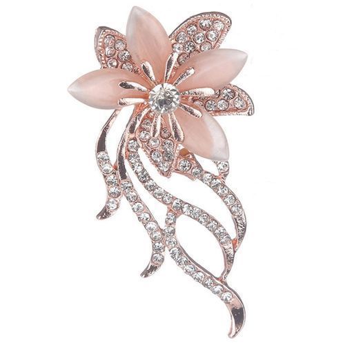 Chrysanthemum Brooch Pin Charming Dress Scarf Pins Pink