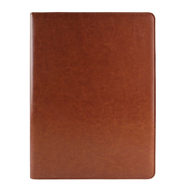 Office Supplies Business Style Leather Document Folder With 30-pages A4 Note Pad And Calculator(Brown)