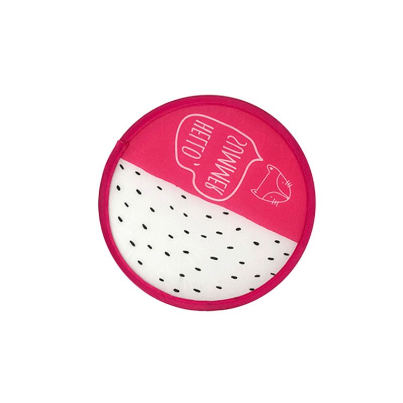 Wedding Nylon DIY Craft Round Painting Student Cooling Disk Favors Folding Shape Cartoon Round Fan Portable Summer Folding Hand