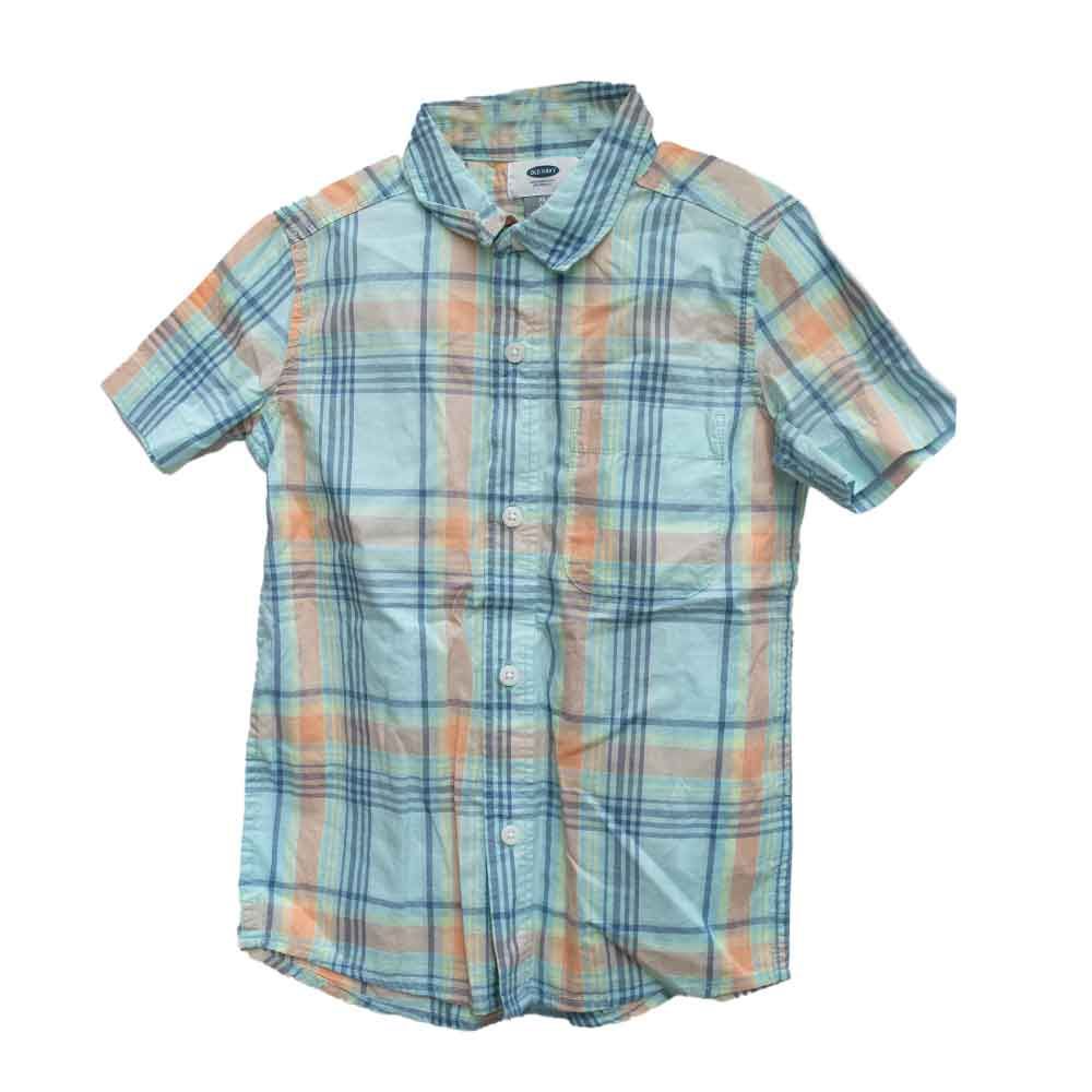 Boys's Plaid Short Sleeve Shirt - Multi