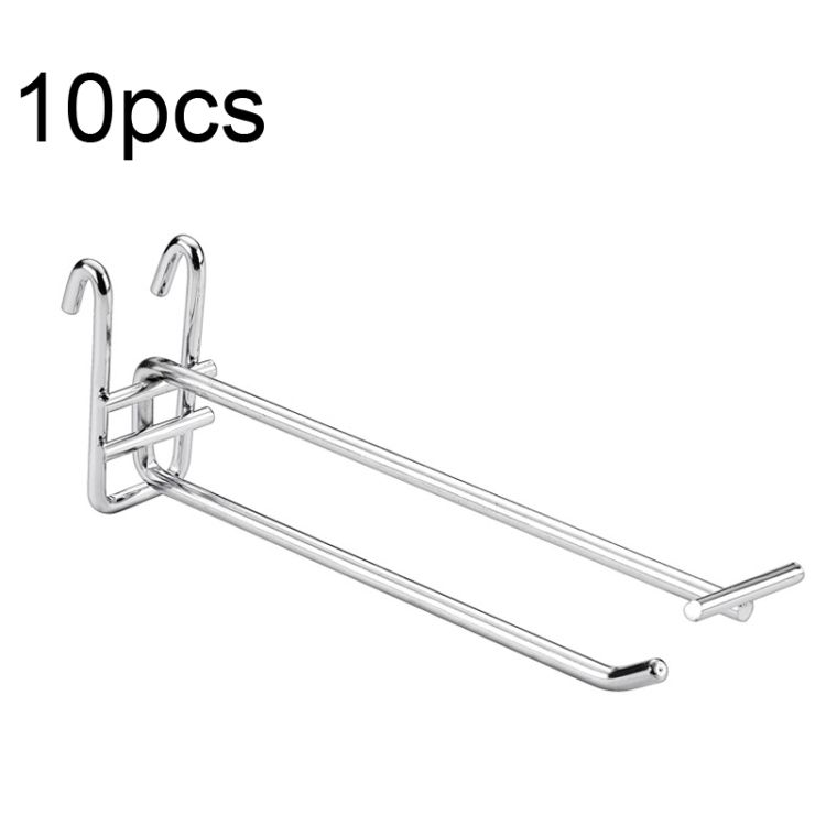 10pcs Stainless Steel Color Dual Line Meged Hook 20cm